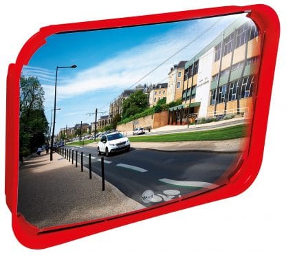 Miroir de sortie de voie. Cadre blanc, noir, vert ou rouge – Image 3