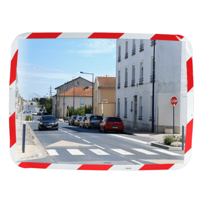 Miroir d'agglomération hors France. Contour rouge et blanc - Qualité Ecomir – Image 3