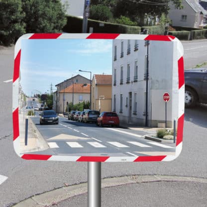 Miroir d'agglomération hors France. Contour rouge et blanc - Qualité Ecomir – Image 4