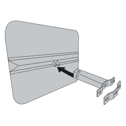 Miroir extérieur de sécurité. Contour rouge et blanc - Qualité Ecomir – Image 4
